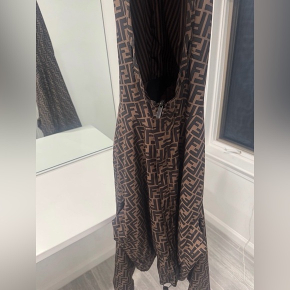 Fendi blouson brown nylon Windbreaker - Picture 4 of 5